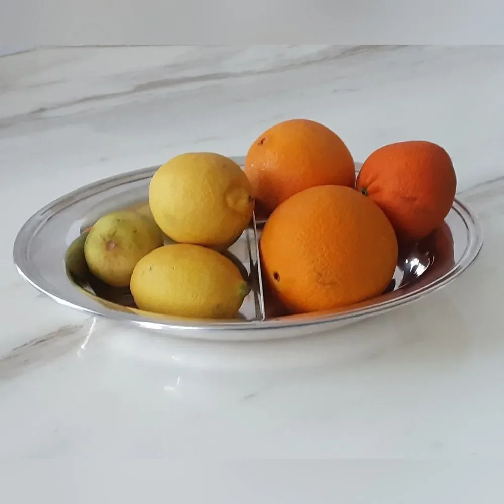 Gorham Silverplate Divided Oval Serving Dish YC426-41- Vtg